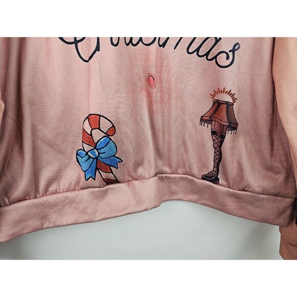 Ugly Christmas Sweatshirt Womens Size 3XL Real Boob Chest Tattoos Holiday Top - Picture 4 of 12